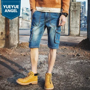 Summer New Casual Shorts Jeans Men Washed Straight Leg Mid Waist Blue Cargo Short Pants Denim Overalls Men Plus Size 40
Summer New Casual Shorts Jeans Men Washed Straight Leg Mid Waist Blue Cargo Short Pants Denim Overalls Men Plus Size 40
