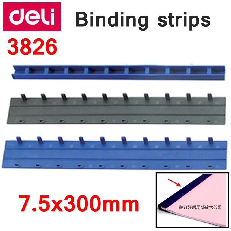 100PCS/LOT Deli 3826 PVC Binding strips 10 holes A4(7.5x300mm) Comb binding machine suppliers binding 50 pages
100PCS/LOT Deli 3826 PVC Binding strips 10 holes A4(7.5x300mm) Comb binding machine suppliers binding 50 pages