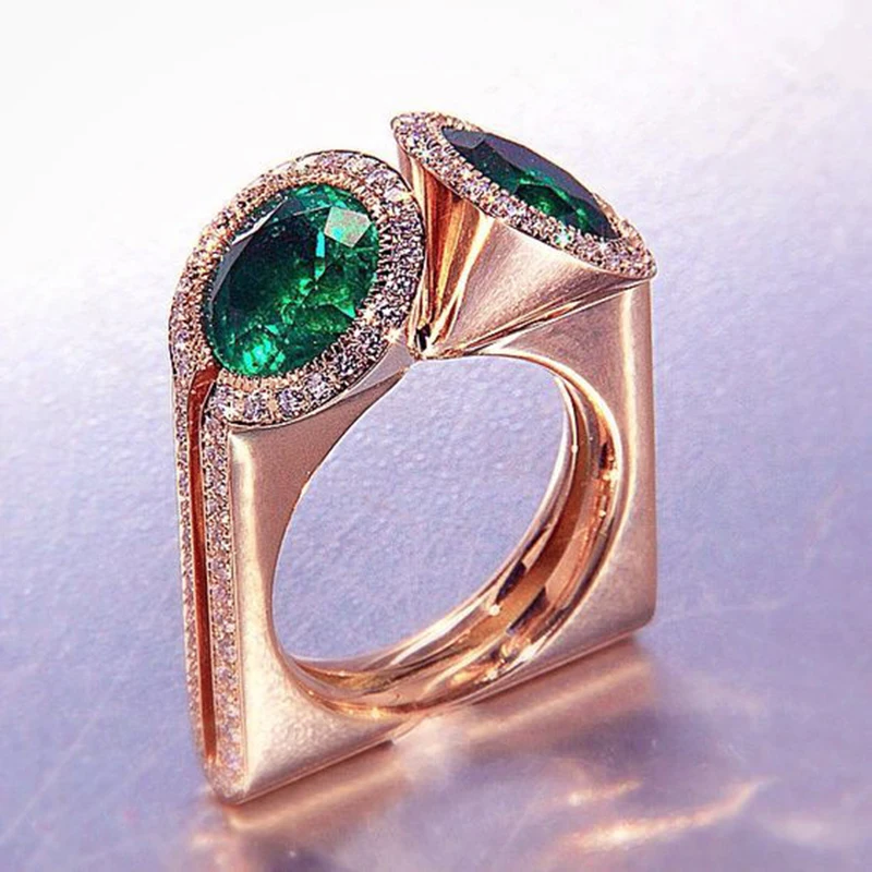 Delicate Geometry Circle Rose Gold Women Finger Rings Luxury Green Cubic Zircon Crystal Engagement Rings Wedding Jewelry Z5M296
Delicate Geometry Circle Rose Gold Women Finger Rings Luxury Green Cubic Zircon Crystal Engagement Rings Wedding Jewelry Z5M296