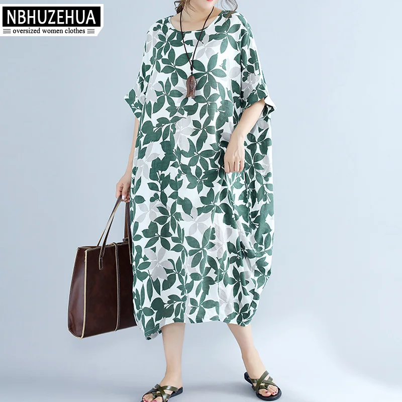 4XL 5XL 6XL Plus Size Dress Women Summer Beach Batwing Sleeves Tree Leaf Printed Long Off White Dress vestidos mujer D6
4XL 5XL 6XL Plus Size Dress Women Summer Beach Batwing Sleeves Tree Leaf Printed Long Off White Dress vestidos mujer D6