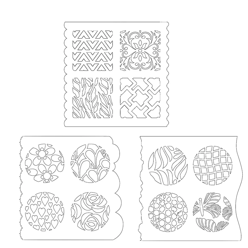 Circle Mesh Flowers Hearts Leaves Square Waves Plastic Stencils For DIY Scrapbooking Paper Cards Crafts Drawing Sheets Templates
Circle Mesh Flowers Hearts Leaves Square Waves Plastic Stencils For DIY Scrapbooking Paper Cards Crafts Drawing Sheets Templates