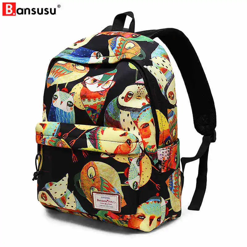 Bansusu Fresh Style Women Backpacks owl Print Bookbags Canvas Backpack School Bag For Girls Rucksack Female Travel Backpack
Bansusu Fresh Style Women Backpacks owl Print Bookbags Canvas Backpack School Bag For Girls Rucksack Female Travel Backpack