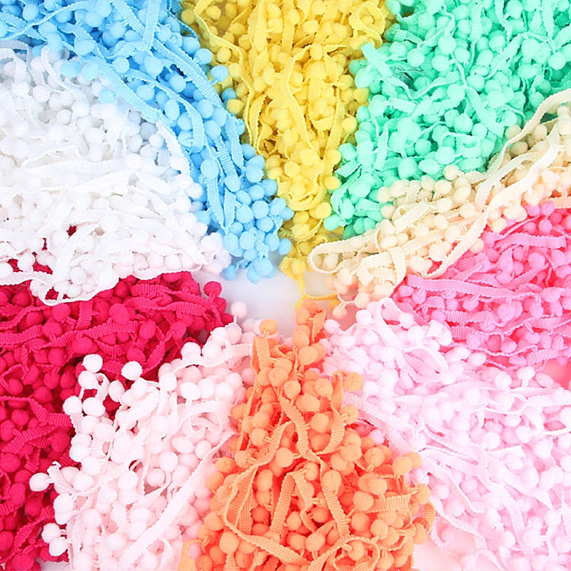 Lace Fabric 5 yards 1.2cm Sewing Accessories Pompom Trim Pom Pom Decoration Tassel Ball Fringe Ribbon DIY Material Apparel
Lace Fabric 5 yards 1.2cm Sewing Accessories Pompom Trim Pom Pom Decoration Tassel Ball Fringe Ribbon DIY Material Apparel