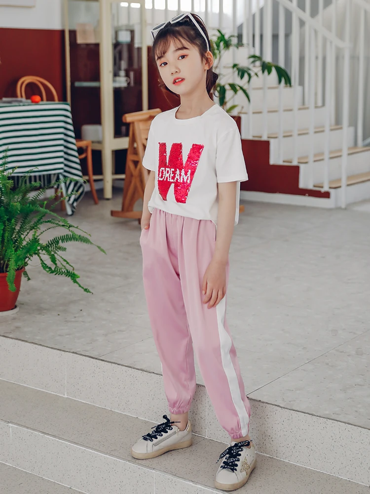 Kids Summer Clothes 2019 New Toddler Girls Outfits Short Sleeve Shirt Tops + Pant Teenage Sports Suit 10 12 Year Vestiti Bambina
Kids Summer Clothes 2019 New Toddler Girls Outfits Short Sleeve Shirt Tops + Pant Teenage Sports Suit 10 12 Year Vestiti Bambina