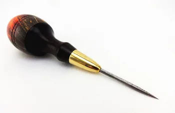 1pc Leather Craft Swiss Damascus Steel Colored Wood Handle Round Awl Tool -Quality Colored Hardwood Original Wood Color No Paint
1pc Leather Craft Swiss Damascus Steel Colored Wood Handle Round Awl Tool -Quality Colored Hardwood Original Wood Color No Paint
