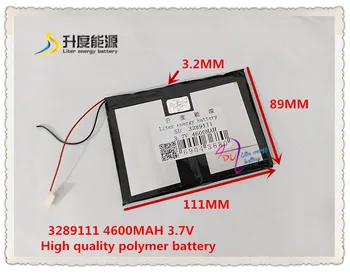 3.7V 4600mAH 3289111 Polymer lithium ion / Li-ion battery for tablet pc cell phone POWER BANK
3.7V 4600mAH 3289111 Polymer lithium ion / Li-ion battery for tablet pc cell phone POWER BANK