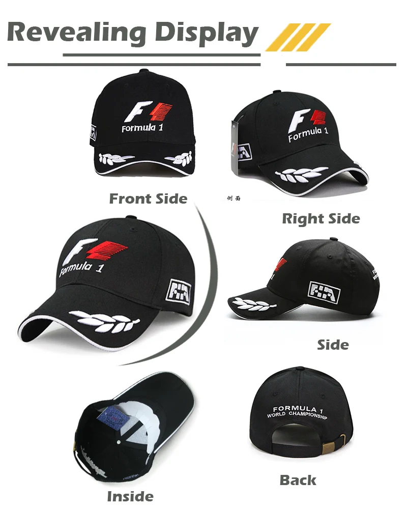 Brand F1 Baseball Caps Snapback Cotton Black Men Cap Gorras Motorcycle Racing Bone Casquette Formula 1 Outdoor Sports Dad Hats (9)