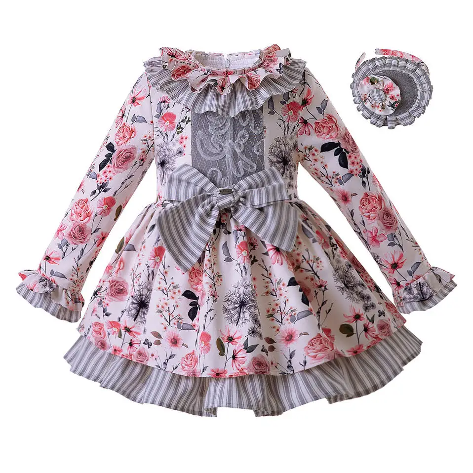 Pettigirl Light Pink Girls Party Dress With Baby Headband Flower Printed Princess Costumes With Bows Kid Clothes G-DMGD106-B329
Pettigirl Light Pink Girls Party Dress With Baby Headband Flower Printed Princess Costumes With Bows Kid Clothes G-DMGD106-B329