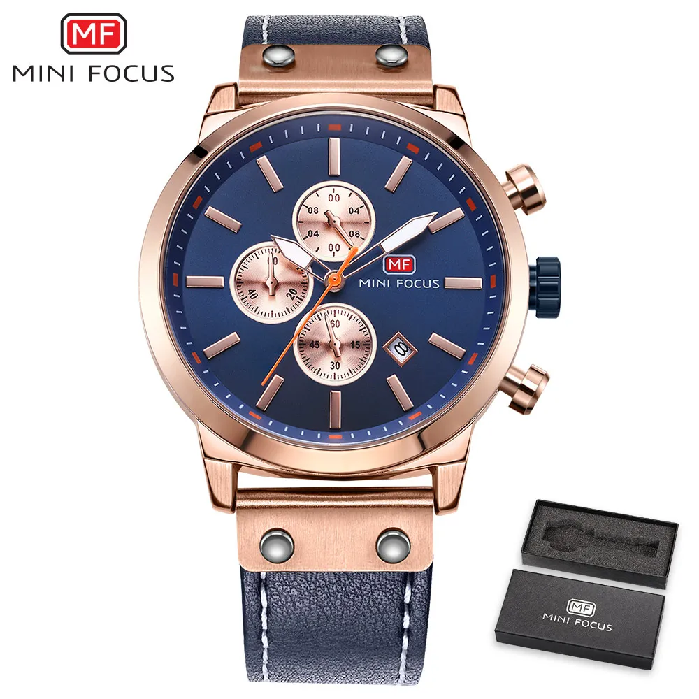 MINIFOCUS Cool Fashion Royal Watch Men Clock Leather Strap Marine 3 Sub-dials 6 Hands Date Display Top Brand Luxury Watches +BOX
MINIFOCUS Cool Fashion Royal Watch Men Clock Leather Strap Marine 3 Sub-dials 6 Hands Date Display Top Brand Luxury Watches +BOX