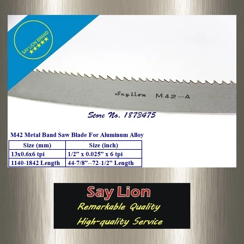 1300x13x0.6x6T HSS metal cutting band saw blade for alumimum alloy M42 Bi-Metal bandsaw
1300x13x0.6x6T HSS metal cutting band saw blade for alumimum alloy M42 Bi-Metal bandsaw