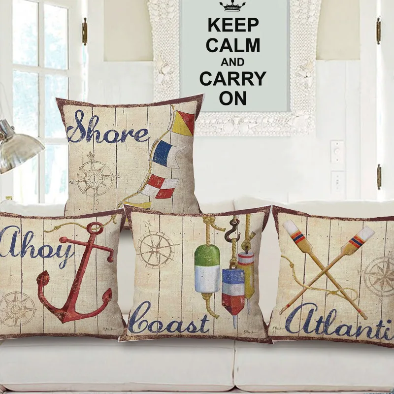 Retro Style Sea Sail Pattern cotton Linen cushion cover Vintage Home Sofa Chair Seat Decorative Pillow case 45x45cm Decor
Retro Style Sea Sail Pattern cotton Linen cushion cover Vintage Home Sofa Chair Seat Decorative Pillow case 45x45cm Decor
