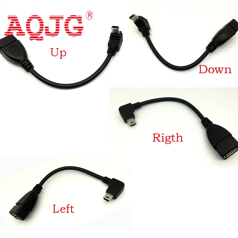 90Degree Up Down Angled Mini USB Type B to USB Female OTG Cable 10cm short mini usb otg cable For Car Audio DVD GPS Left Right
90Degree Up Down Angled Mini USB Type B to USB Female OTG Cable 10cm short mini usb otg cable For Car Audio DVD GPS Left Right