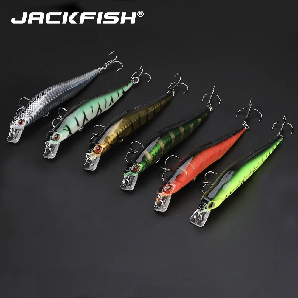 JACKFISH Minnow Fishing lure 6pcs/lot 14CM/11G Laser paint lures swimbait wobbler pesca artificial hard bait fishing tackle
JACKFISH Minnow Fishing lure 6pcs/lot 14CM/11G Laser paint lures swimbait wobbler pesca artificial hard bait fishing tackle