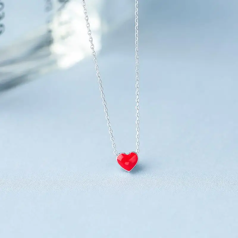 Collar Bijoux Fashion Jewelry 925 Sterling Silver Red Heart Necklaces Pendants For Women Choker Necklaces Mujer Collares
Collar Bijoux Fashion Jewelry 925 Sterling Silver Red Heart Necklaces Pendants For Women Choker Necklaces Mujer Collares