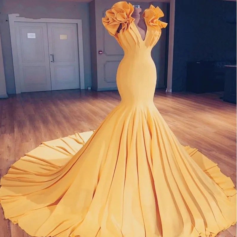 Stunning Dresses Gold Long Elegant vestido largo Mermaid V Neck Pleat Elegant Gowns abiye gece elbisesi abendkleider
Stunning Dresses Gold Long Elegant vestido largo Mermaid V Neck Pleat Elegant Gowns abiye gece elbisesi abendkleider