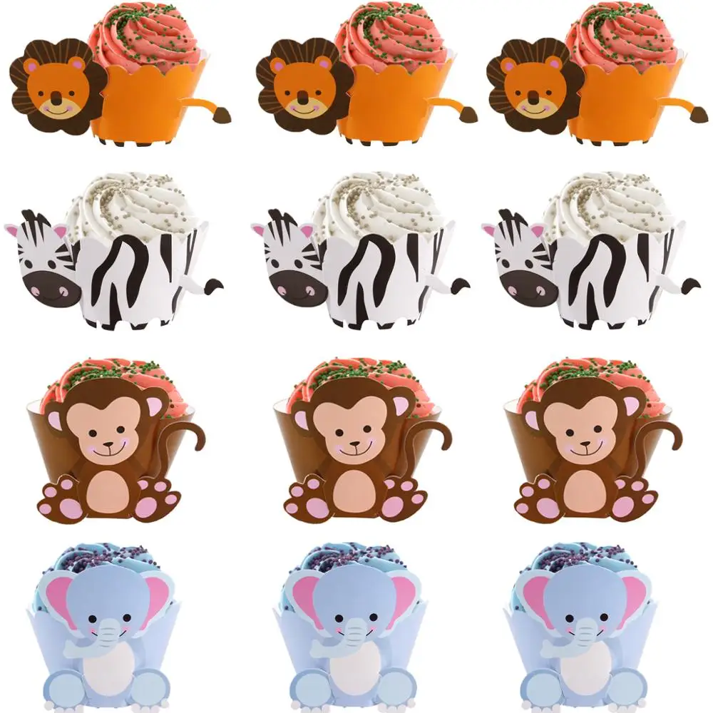 HUIRAN 24pcs Cupcake Wrappers Cup Cake Paper Cake Decorating Supplies Jungle Theme woodland Animal Birthday Party Decor Kids
HUIRAN 24pcs Cupcake Wrappers Cup Cake Paper Cake Decorating Supplies Jungle Theme woodland Animal Birthday Party Decor Kids