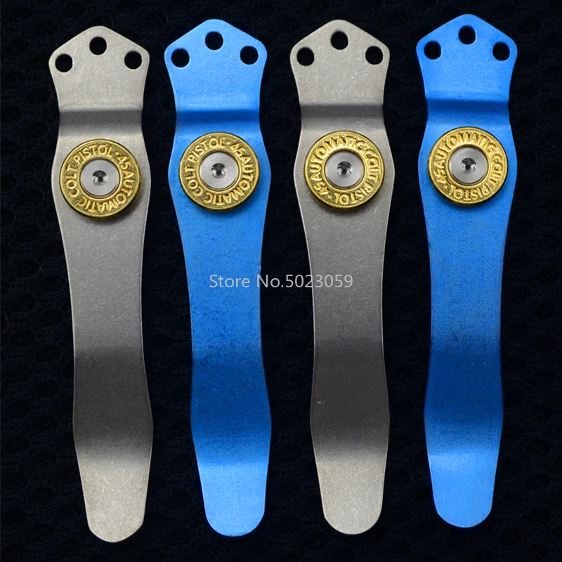 

1piece EDC Knife Belt Clip Knife Button Pocket Clip Material TC4 Titanium Alloy Knife Clip 65x13mm