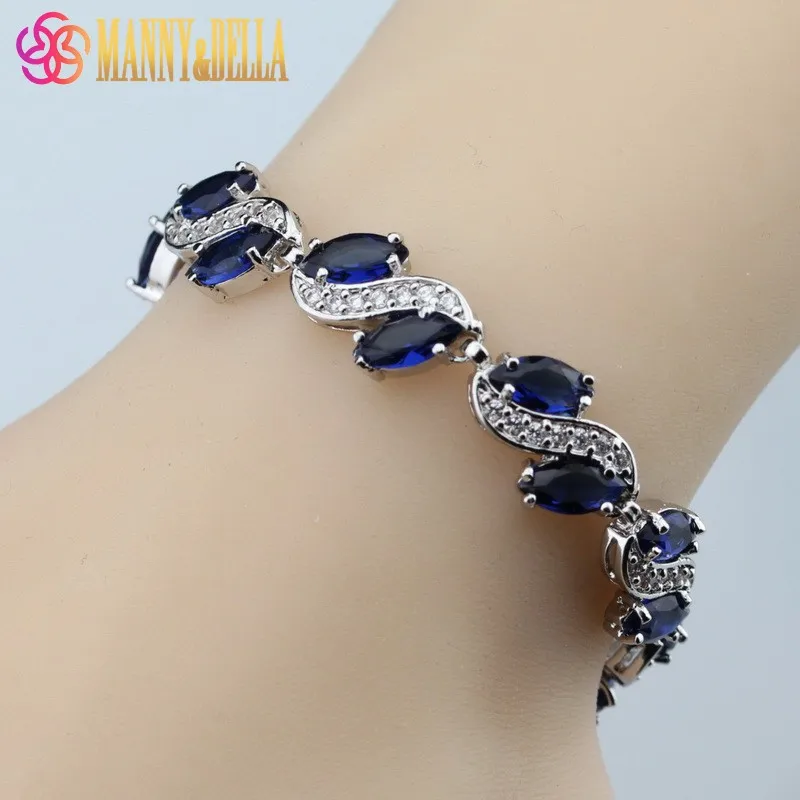 Sterling Silver New Style Blue Zircon Overlay Link Chian 7 Inch Bracelet Jewelry For Women Free Jewelry Box SL02
Sterling Silver New Style Blue Zircon Overlay Link Chian 7 Inch Bracelet Jewelry For Women Free Jewelry Box SL02