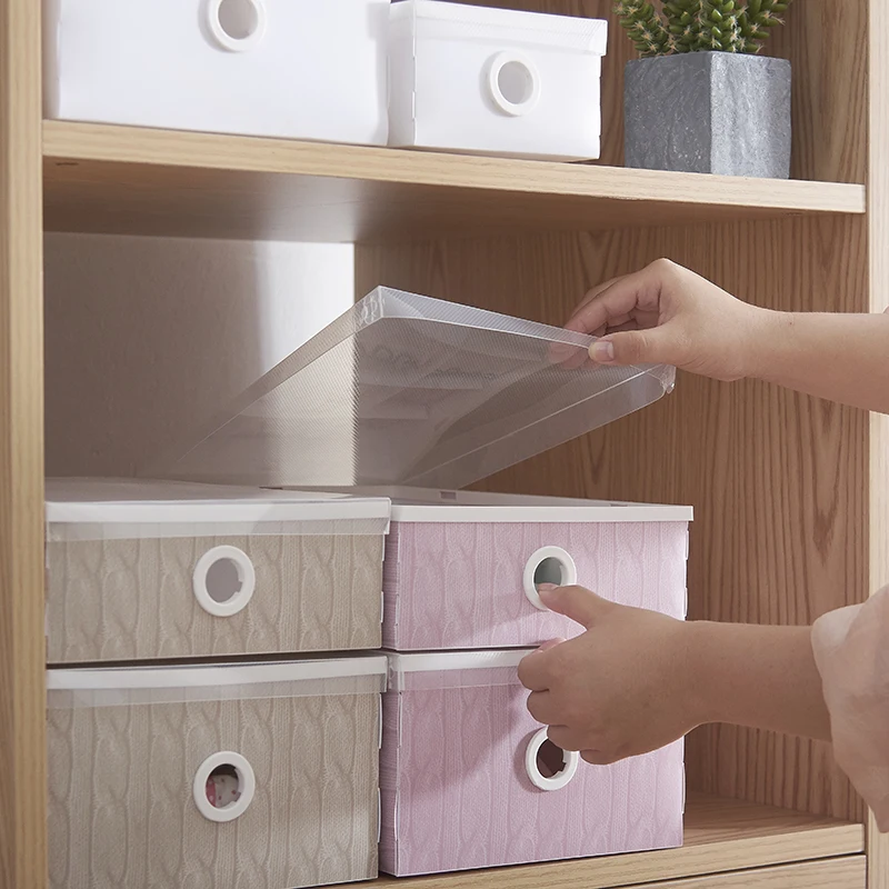 1PC Underwear Bra Socks Underpants Storage Box Organizer With Cover Plastic Closet Clothes Boxes Container For Ties Scarfs
1PC Underwear Bra Socks Underpants Storage Box Organizer With Cover Plastic Closet Clothes Boxes Container For Ties Scarfs
