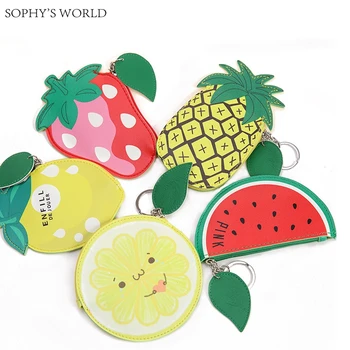 Cute Fruit Pattern Coin Purse PU Leather Wallet Women Mini Purse Keyring Womens' Pouch Girls Zipper Change Wallet Card Holders
Cute Fruit Pattern Coin Purse PU Leather Wallet Women Mini Purse Keyring Womens' Pouch Girls Zipper Change Wallet Card Holders