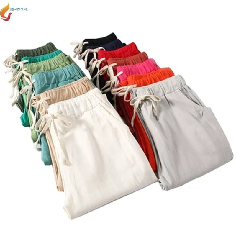 Spring Women new cotton linen pants nine points pants loose breathable casual pants Korean elastic waist feet Harlan pants G969
Spring Women new cotton linen pants nine points pants loose breathable casual pants Korean elastic waist feet Harlan pants G969