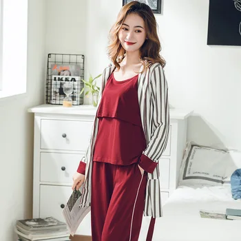 2019 New 3 Pcs/Set Maternity Sleepwear Nursing Nightgown Breastfeeding Pajamas Are Pregnant Clothes Cotton Pregnancy Pyjama A340
2019 New 3 Pcs/Set Maternity Sleepwear Nursing Nightgown Breastfeeding Pajamas Are Pregnant Clothes Cotton Pregnancy Pyjama A340