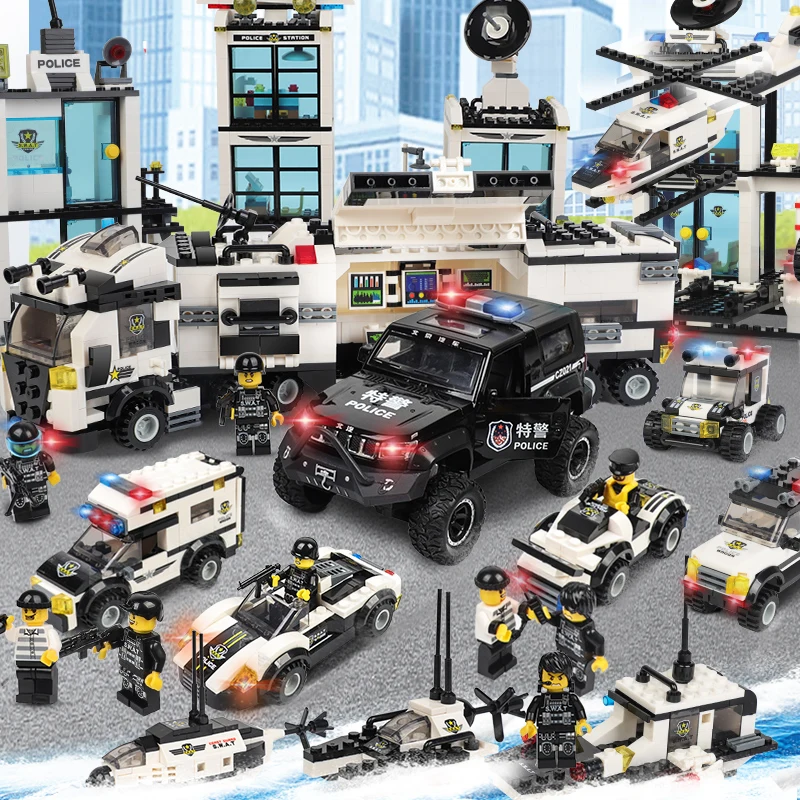 New City Police Series Coast Patrol Small Building Blocks 554-858PCS Small Bricks With Figures DIY Police SWAT Station Car Plain
New City Police Series Coast Patrol Small Building Blocks 554-858PCS Small Bricks With Figures DIY Police SWAT Station Car Plain