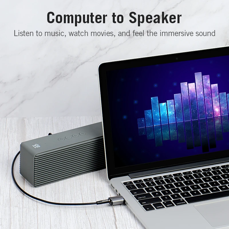 Vention USB звуковая карта Внешний аудио интерфейс Звуковая адаптер 3 5 мм для ноутбука