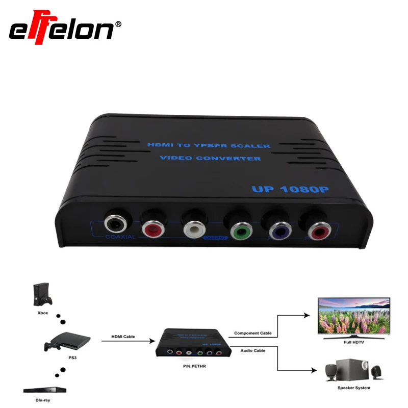 Effelon HDMI к компонентный ypbpr + R/L аудио конвертер V1.3 1080 P видео | Электроника