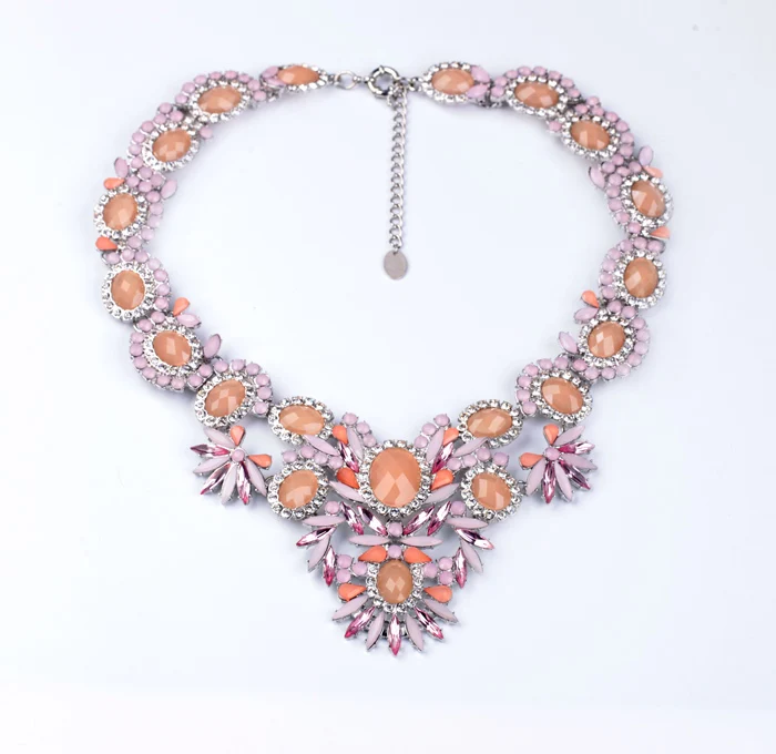 Фото Romantic Series Color Orange Flower Violetta Necklace For Gentle Women Wedding | Украшения и аксессуары