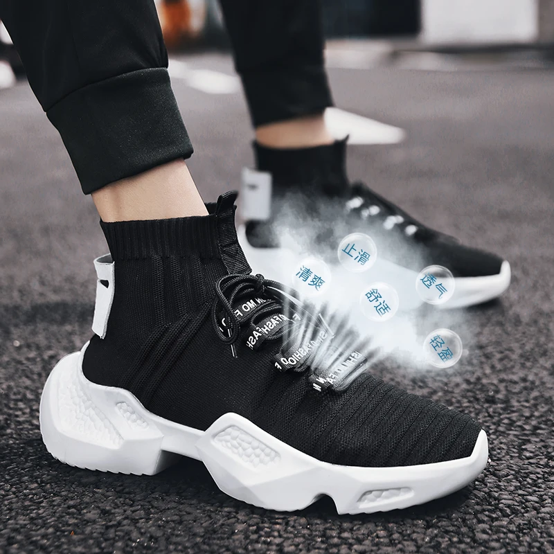 sock shoes for Men fashion Breathable casual shoes men chaussure homme high top sneakers Men Thick lace-up zapatillas hombre
sock shoes for Men fashion Breathable casual shoes men chaussure homme high top sneakers Men Thick lace-up zapatillas hombre