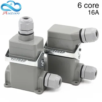 Hdc-he-06 rectangular heavy duty connector six-core high base aviation plug socket waterproof top line and side line
Hdc-he-06 rectangular heavy duty connector six-core high base aviation plug socket waterproof top line and side line