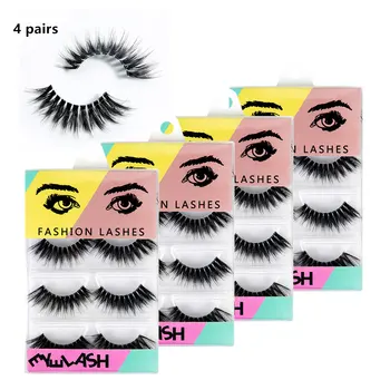 NEW 4 pairs Lashes 3D Mink Strip Lash Reusable False Eyelashes Dramatic Lashes Lightweight Invisible Band Eye Lashes cilios 36
NEW 4 pairs Lashes 3D Mink Strip Lash Reusable False Eyelashes Dramatic Lashes Lightweight Invisible Band Eye Lashes cilios 36