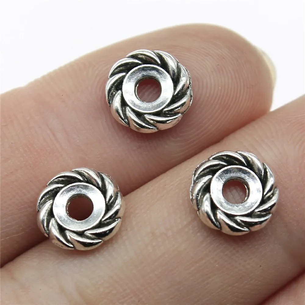 WYSIWYG 30pcs 9x9x2mm Charm Spacer Beads Round Beads Charm Antique Silver Space Beads For Necklace Bracelet Jewelry Making
WYSIWYG 30pcs 9x9x2mm Charm Spacer Beads Round Beads Charm Antique Silver Space Beads For Necklace Bracelet Jewelry Making