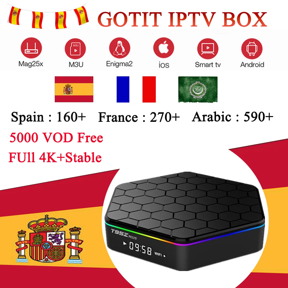 T95Z Plus Android 7.1 tv box iptv subscription channel 16G/32G rom 5000 Free live best Spain Arabic French paytv smart ip tv box
T95Z Plus Android 7.1 tv box iptv subscription channel 16G/32G rom 5000 Free live best Spain Arabic French paytv smart ip tv box