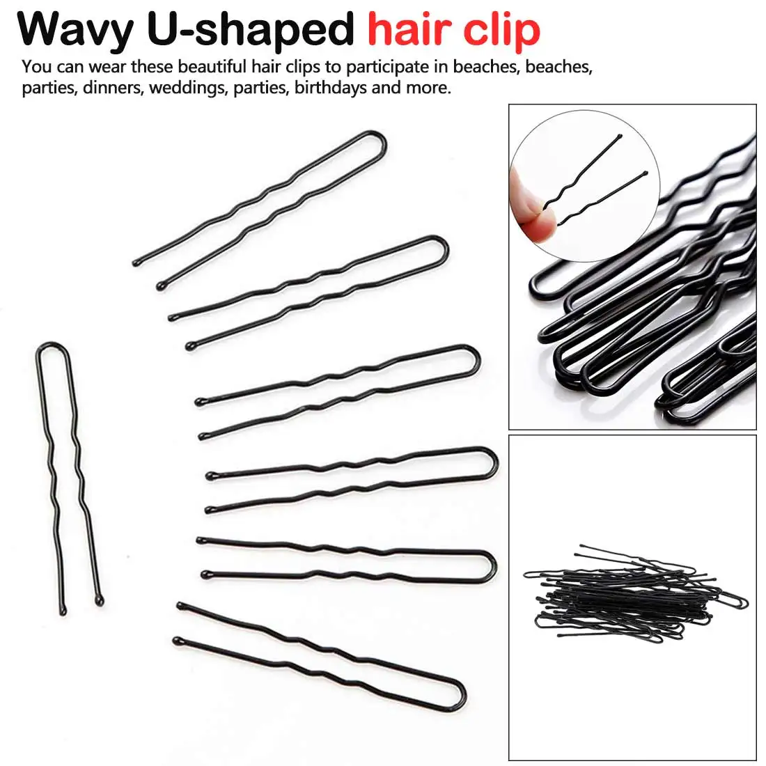20PCS/50PCS/Set Hair Waved U-shaped Bobby Pin Barrette Salon Grip Clip Hairpins Black dropshiping
20PCS/50PCS/Set Hair Waved U-shaped Bobby Pin Barrette Salon Grip Clip Hairpins Black dropshiping