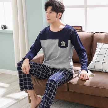 2018 Autumn Winter 100% Cotton Pajamas Sets for Men Long Sleeve Cartoon Pyjama Sleepwear Suit Male Lounge Home Clothes Homewear
2018 Autumn Winter 100% Cotton Pajamas Sets for Men Long Sleeve Cartoon Pyjama Sleepwear Suit Male Lounge Home Clothes Homewear