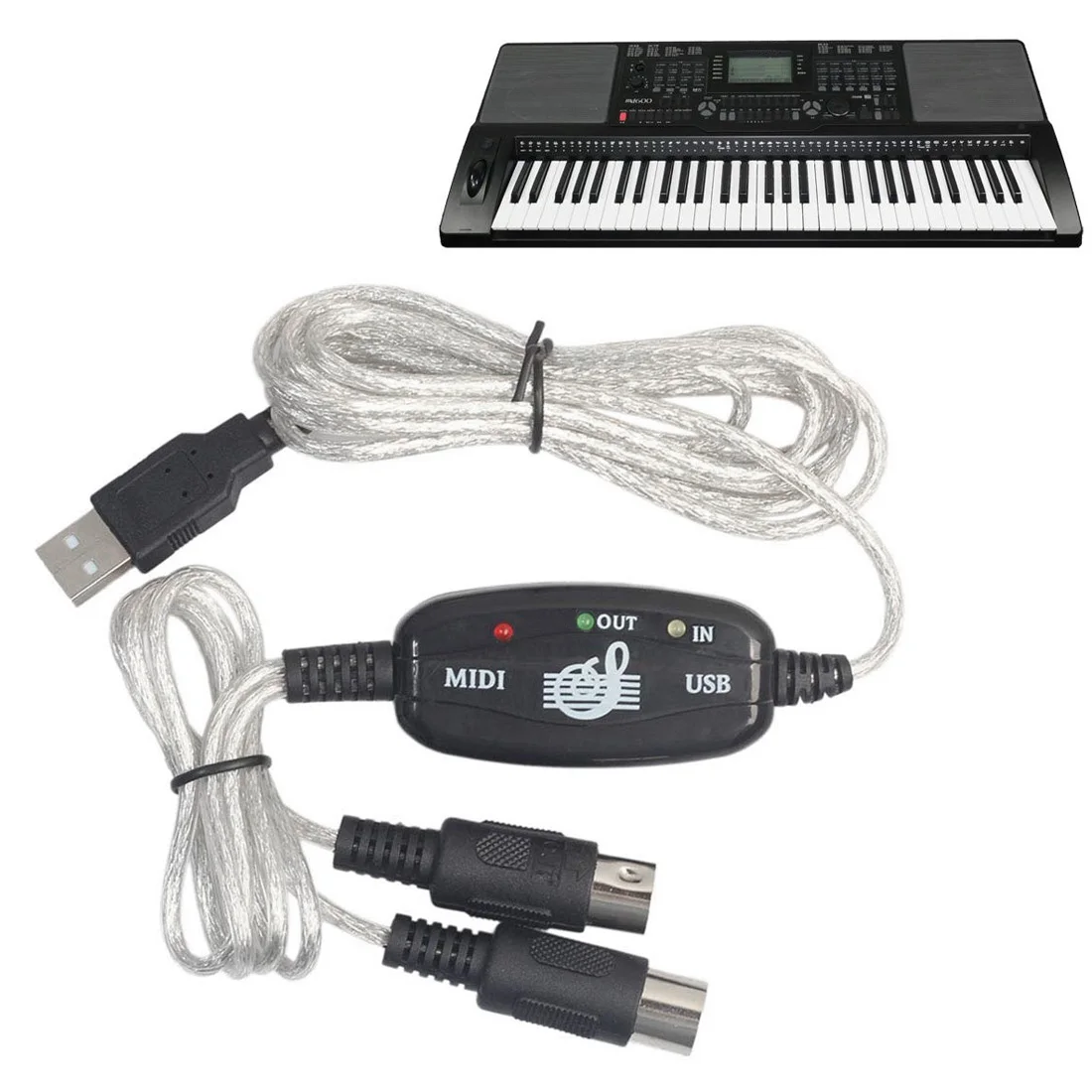HDMI Connector Cable USB 2.0 to Keyboard PC MIDI Interface connector Adapter Music Instrument Digital Interface Cable for CUBASE
HDMI Connector Cable USB 2.0 to Keyboard PC MIDI Interface connector Adapter Music Instrument Digital Interface Cable for CUBASE