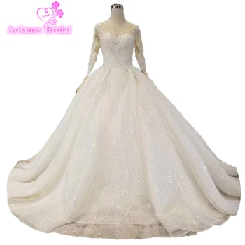 Bridal Long Sleeve Vestido De Noiva Lace Gowns Wedding Dress 2018 Train Custom-made Plus Size Bridal Tulle Mariage Wedding Gown
Bridal Long Sleeve Vestido De Noiva Lace Gowns Wedding Dress 2018 Train Custom-made Plus Size Bridal Tulle Mariage Wedding Gown