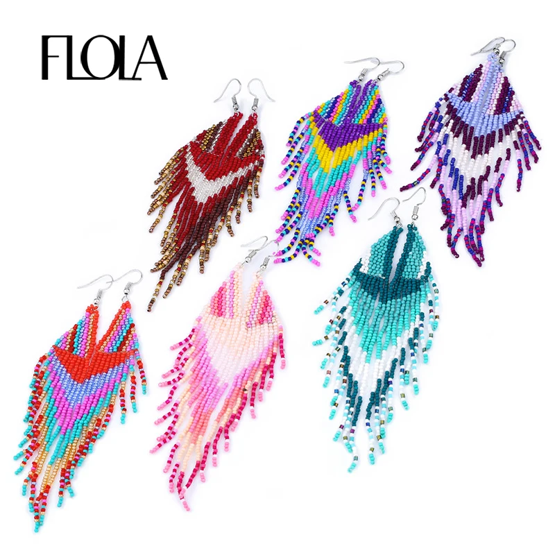 FLOLA INS Blue Beads Parrot Earring for Women Handmade Cute Beaded Bird Earrings Boho Statement Jewelry Long Drop Earing ersr33
FLOLA INS Blue Beads Parrot Earring for Women Handmade Cute Beaded Bird Earrings Boho Statement Jewelry Long Drop Earing ersr33
