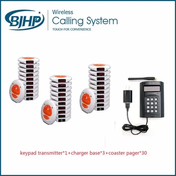 Simple electronic mini wireless restaurant guest paging system keypad transmitter*1+charger base*3+coaster pager*30
Simple electronic mini wireless restaurant guest paging system keypad transmitter*1+charger base*3+coaster pager*30