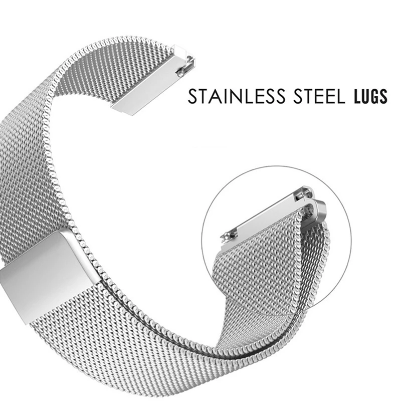 Hangrui Metal Milanese Loop Magnetic Band For Samsung Gear S3 Strap 20MM 22MM Wrist Band Belt For Xiaomi Huami AMAZFIT Bip Strap (15)