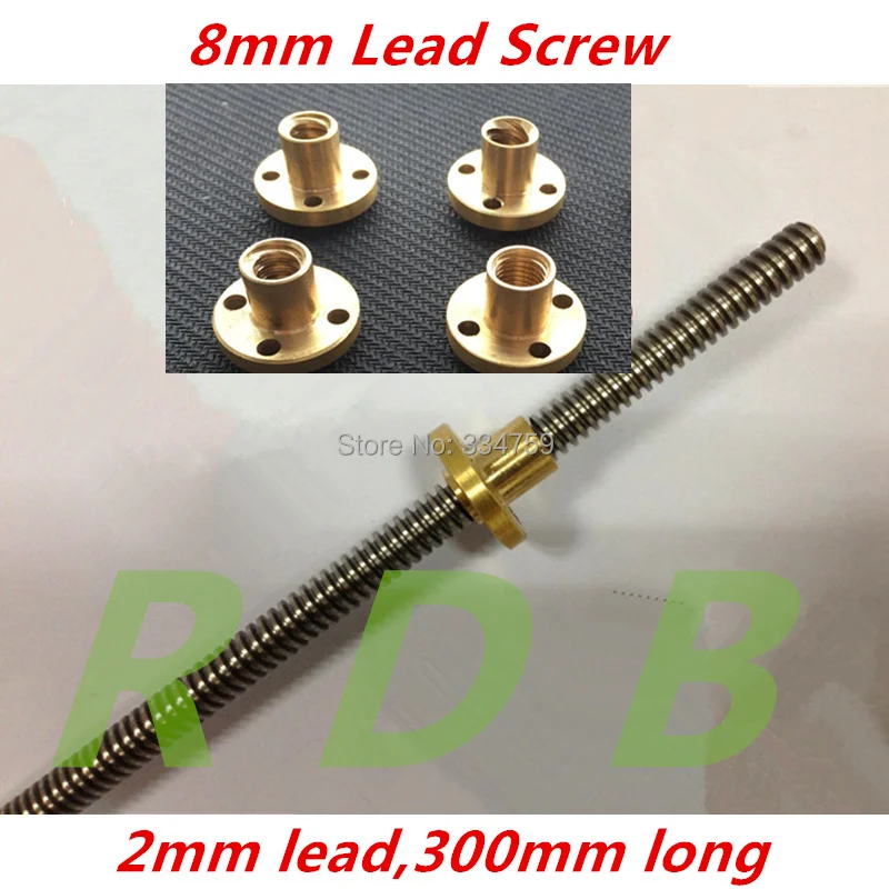 New THSL-300-8D 8mm Lead Screw Dia 8mm ,Lead 2mm, Length 300mm with Copper Nut of 8mm lead screw
New THSL-300-8D 8mm Lead Screw Dia 8mm ,Lead 2mm, Length 300mm with Copper Nut of 8mm lead screw