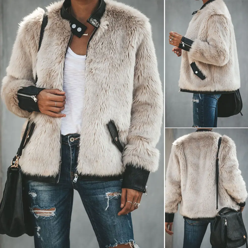 Fur Jackets 2019 New Fashion Women Faux Fur Coat Biker Streetwear Teddy Bear Pocket Fleece Jacket Zip Up Outwear Women Clothes
Fur Jackets 2019 New Fashion Women Faux Fur Coat Biker Streetwear Teddy Bear Pocket Fleece Jacket Zip Up Outwear Women Clothes