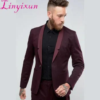 Linyixun New arrival Custom made Burgundy Wedding Suits for Men Slim Fit suits mens Skinny 2 Piece Groomsman bestman Tuxedos
Linyixun New arrival Custom made Burgundy Wedding Suits for Men Slim Fit suits mens Skinny 2 Piece Groomsman bestman Tuxedos