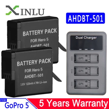 GoPro5 AHDBT501 Hero5 Battery + USB 3-Port Charger with Type C Port for 501 GoPro 2018 Hero 5 GoPro Hero 6/7 Camera Battery
GoPro5 AHDBT501 Hero5 Battery + USB 3-Port Charger with Type C Port for 501 GoPro 2018 Hero 5 GoPro Hero 6/7 Camera Battery