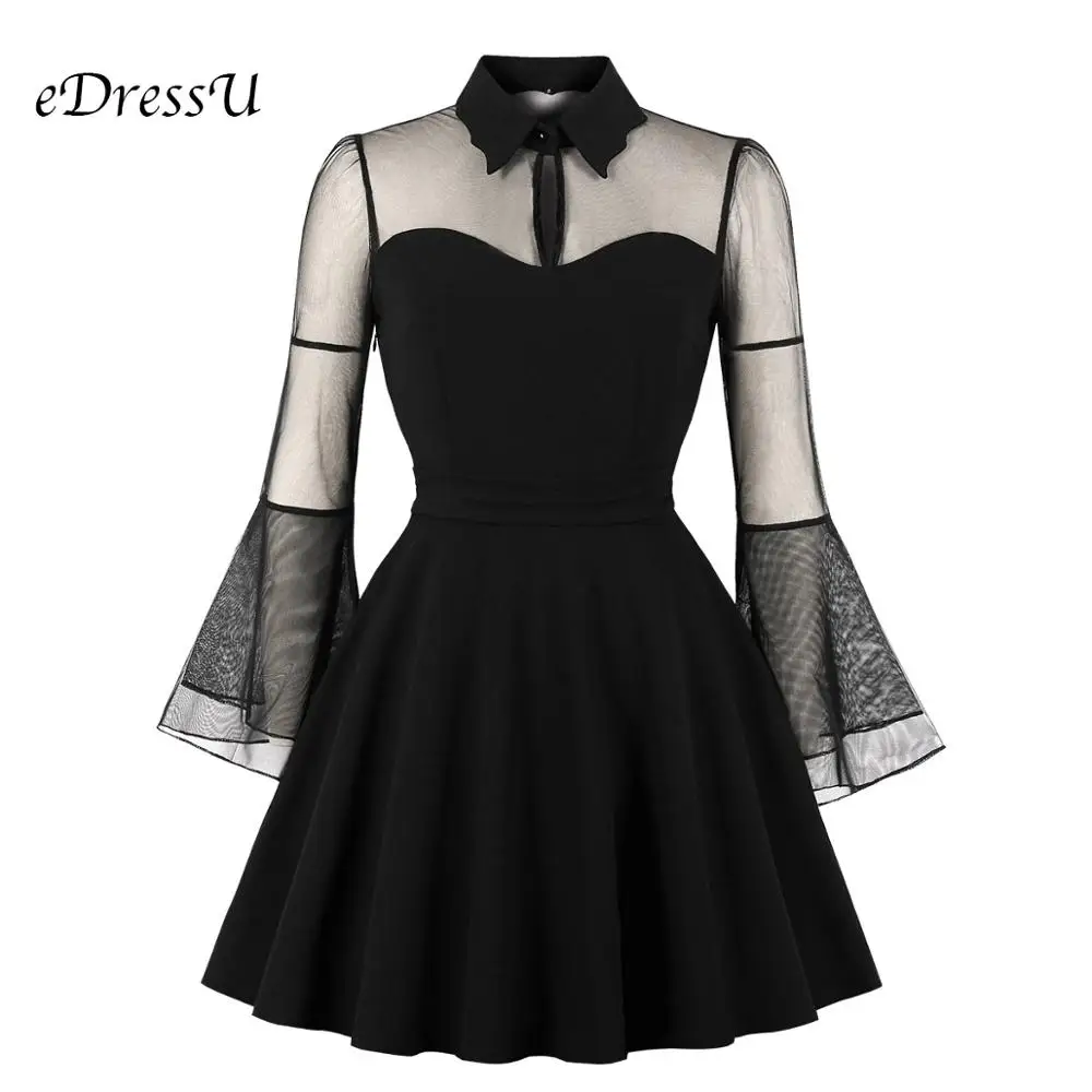eDressU Hot Black Party Dress Vintage Evening Formal Dress Costume Halloween Hepburn Dress Burgundy Long Flare Sleeves MXN-1685
eDressU Hot Black Party Dress Vintage Evening Formal Dress Costume Halloween Hepburn Dress Burgundy Long Flare Sleeves MXN-1685