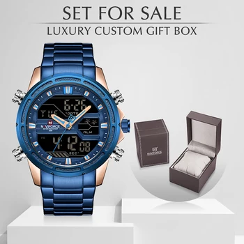 NAVIFORCE Men Watches Sports Quartz Digital Men's Clock With Box Set For Sale Male Military Waterproof Watch Relogio Masculino
NAVIFORCE Men Watches Sports Quartz Digital Men's Clock With Box Set For Sale Male Military Waterproof Watch Relogio Masculino