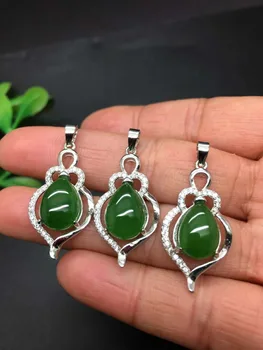 Natural Xinjiang Hetian jade Jasper Pendant Style Green Jade Pendant Necklace 925 spinach drop Silver Inlay Pendant
Natural Xinjiang Hetian jade Jasper Pendant Style Green Jade Pendant Necklace 925 spinach drop Silver Inlay Pendant