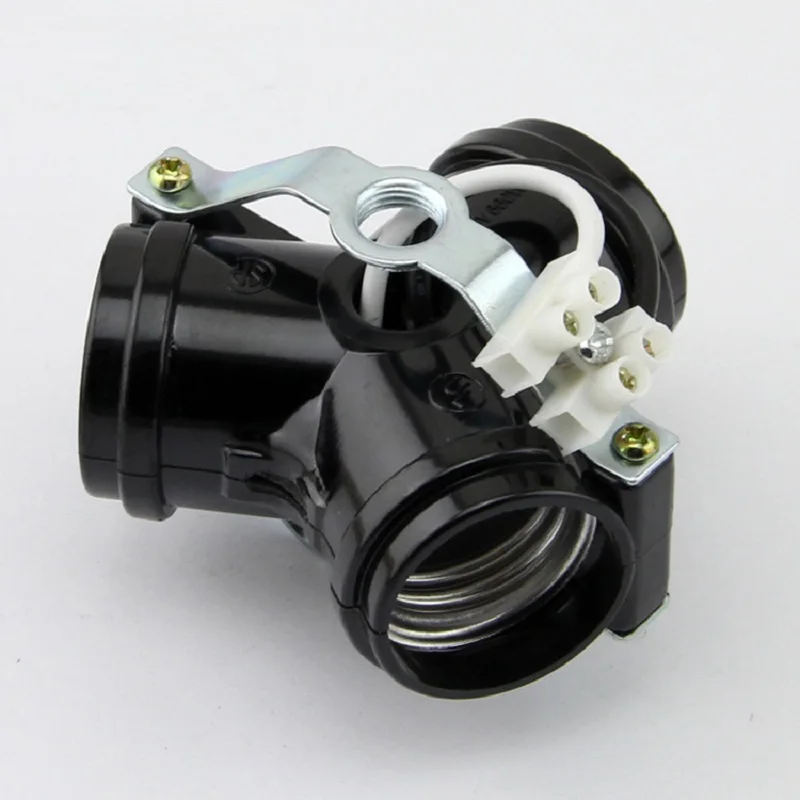 E27 3 Heads Lampholder Screw-on Triple Heads Lamp Base with 350mm wire or terminal block For Droplight & Celling Lamp
E27 3 Heads Lampholder Screw-on Triple Heads Lamp Base with 350mm wire or terminal block For Droplight & Celling Lamp